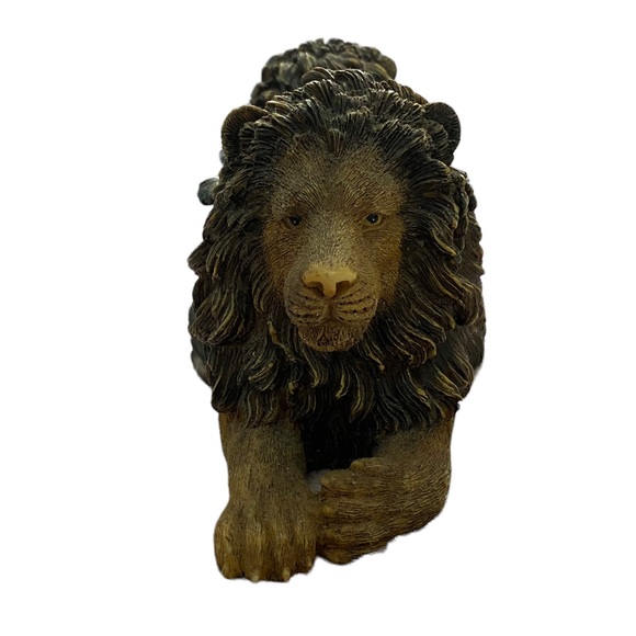VTG Lion 2 Headed Resin Planter Pot Decorative 14" - Picture 3 of 9
